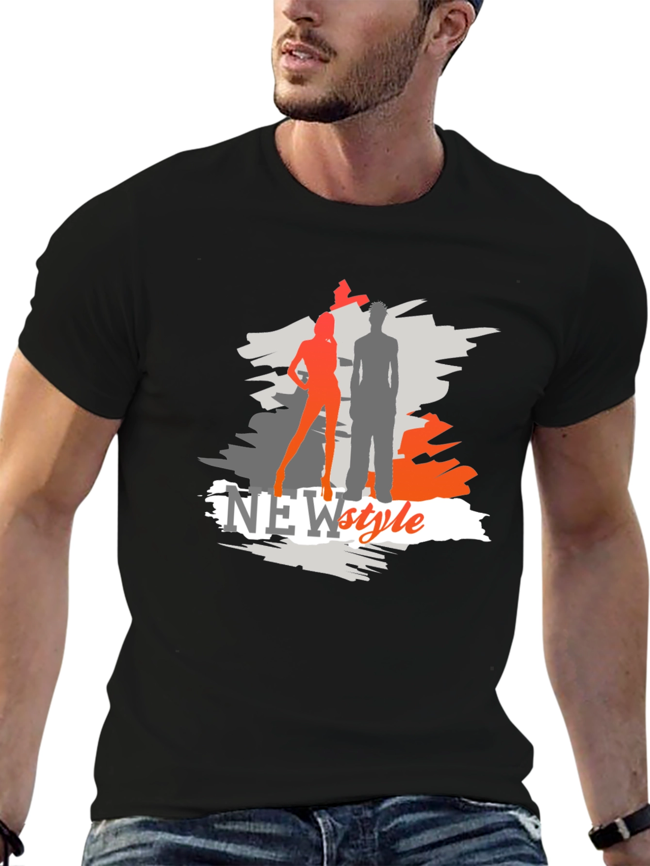 New Style Graphic Tee - Black