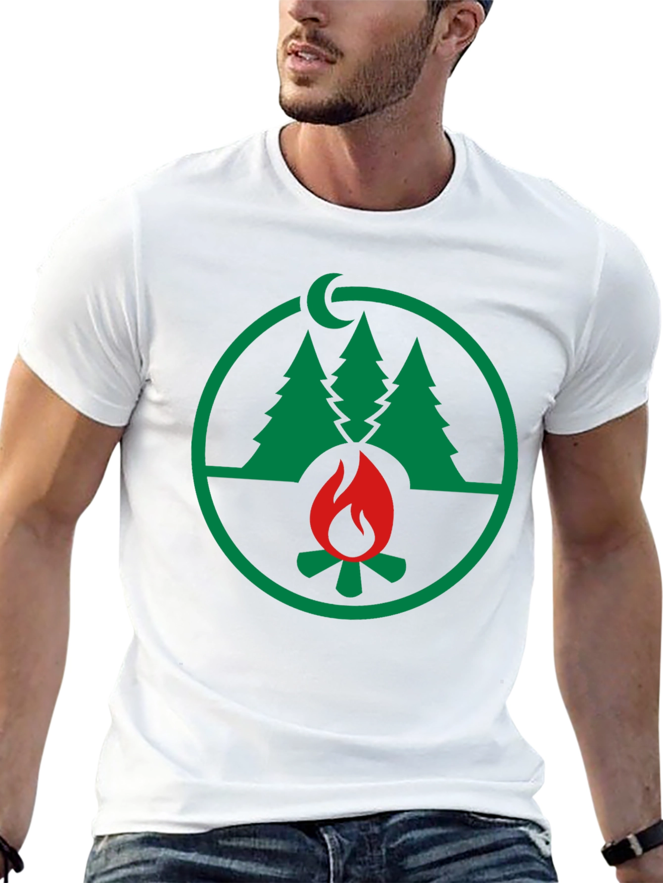 Nature Campfire Graphic Tee - Black