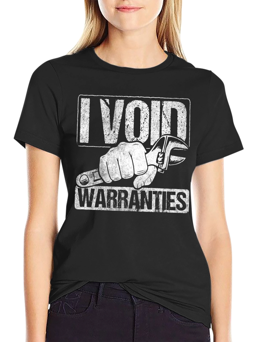 I Void Warranties Graphic Tee - Black