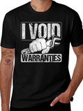 I Void Warranties Graphic Tee - Black