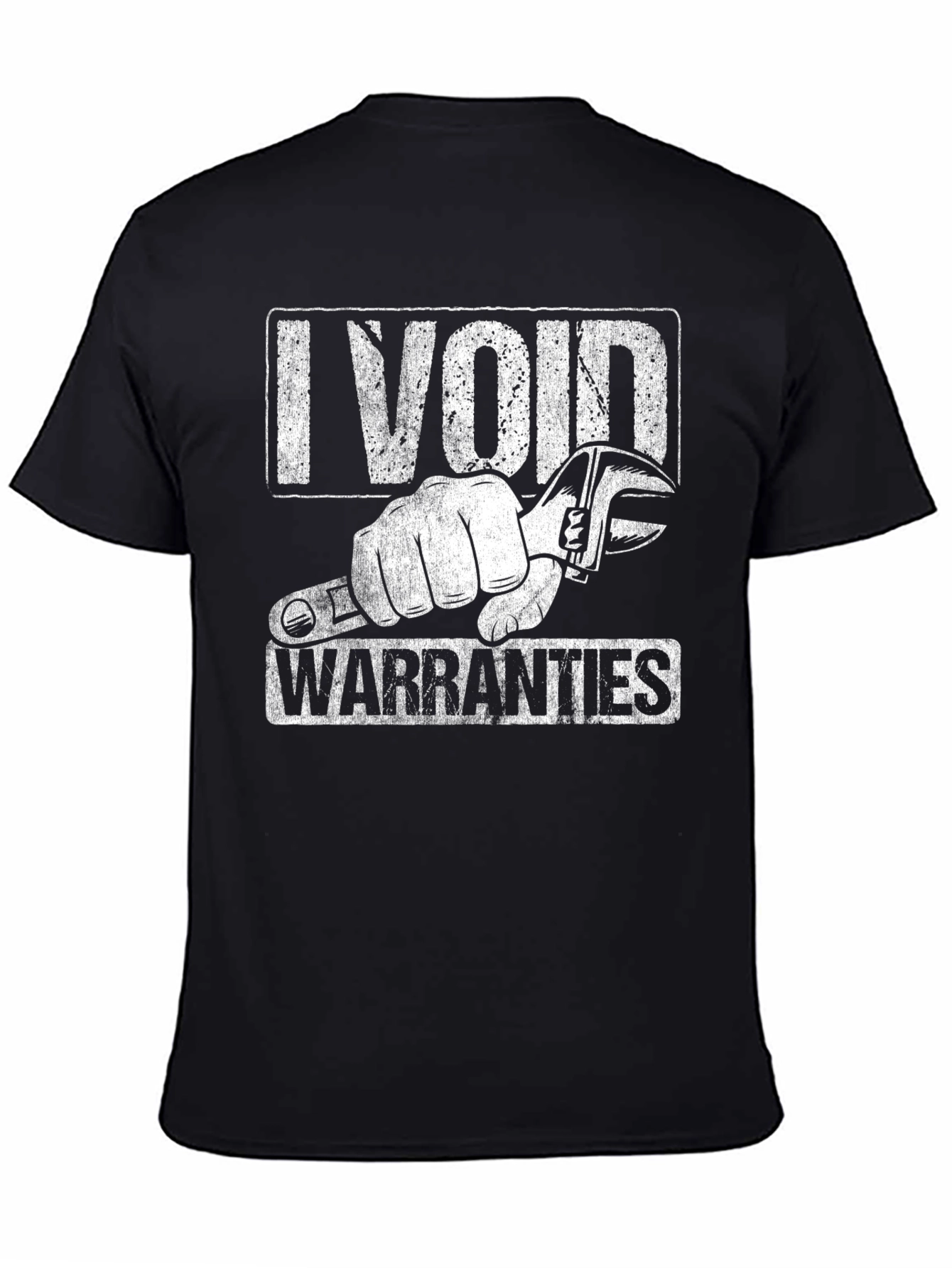 I Void Warranties Graphic Tee - Black