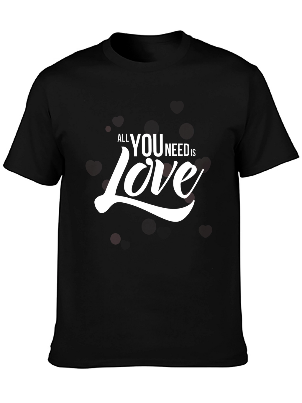 All You Need Is Love Black Graphic Tee