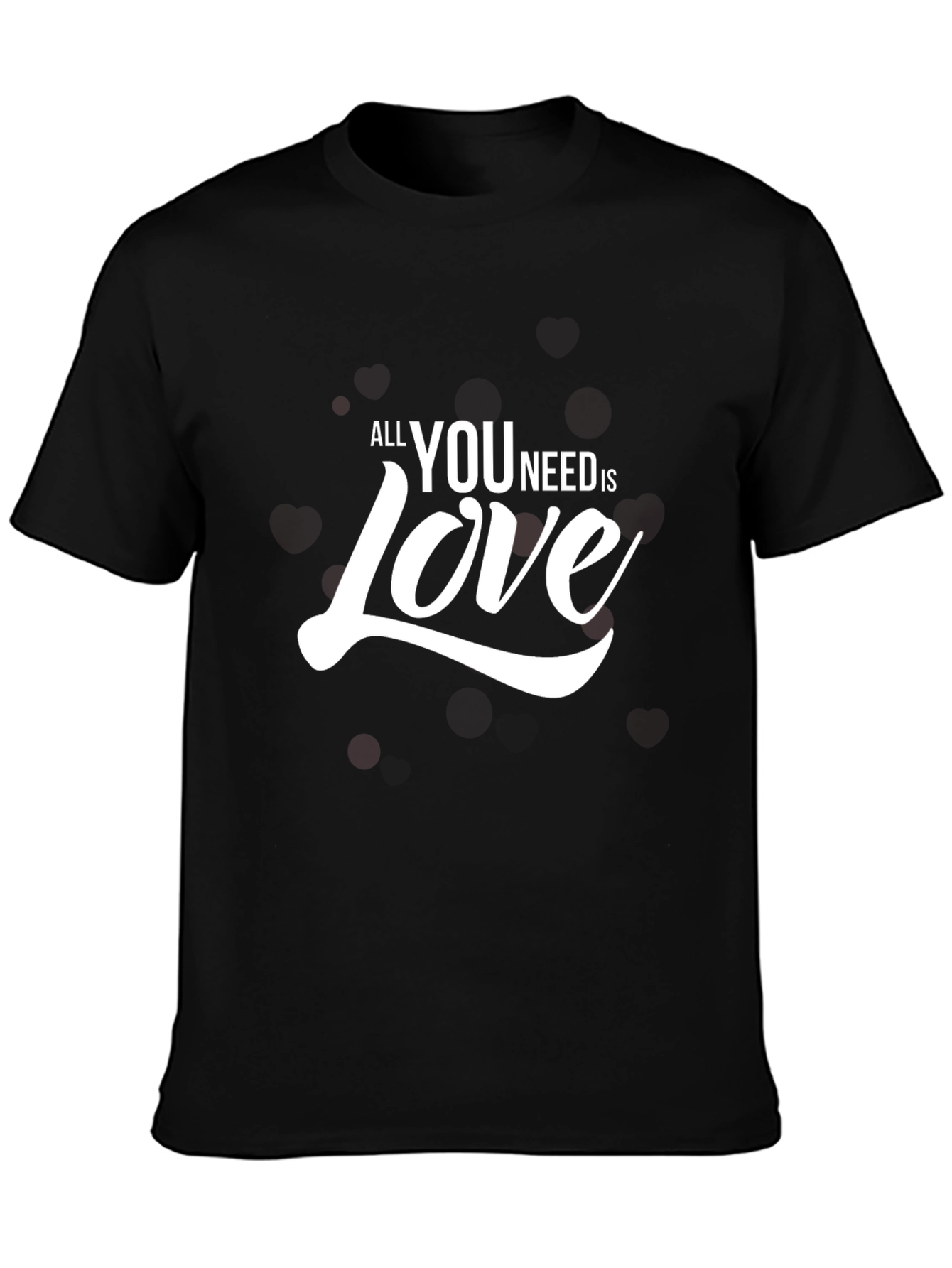 All You Need Is Love Black Graphic Tee