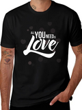 All You Need Is Love Black Graphic Tee