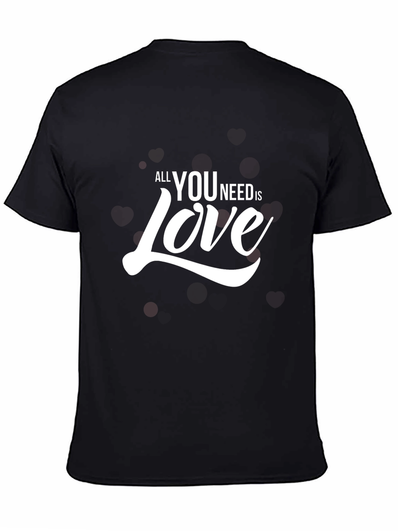 All You Need Is Love Black Graphic Tee