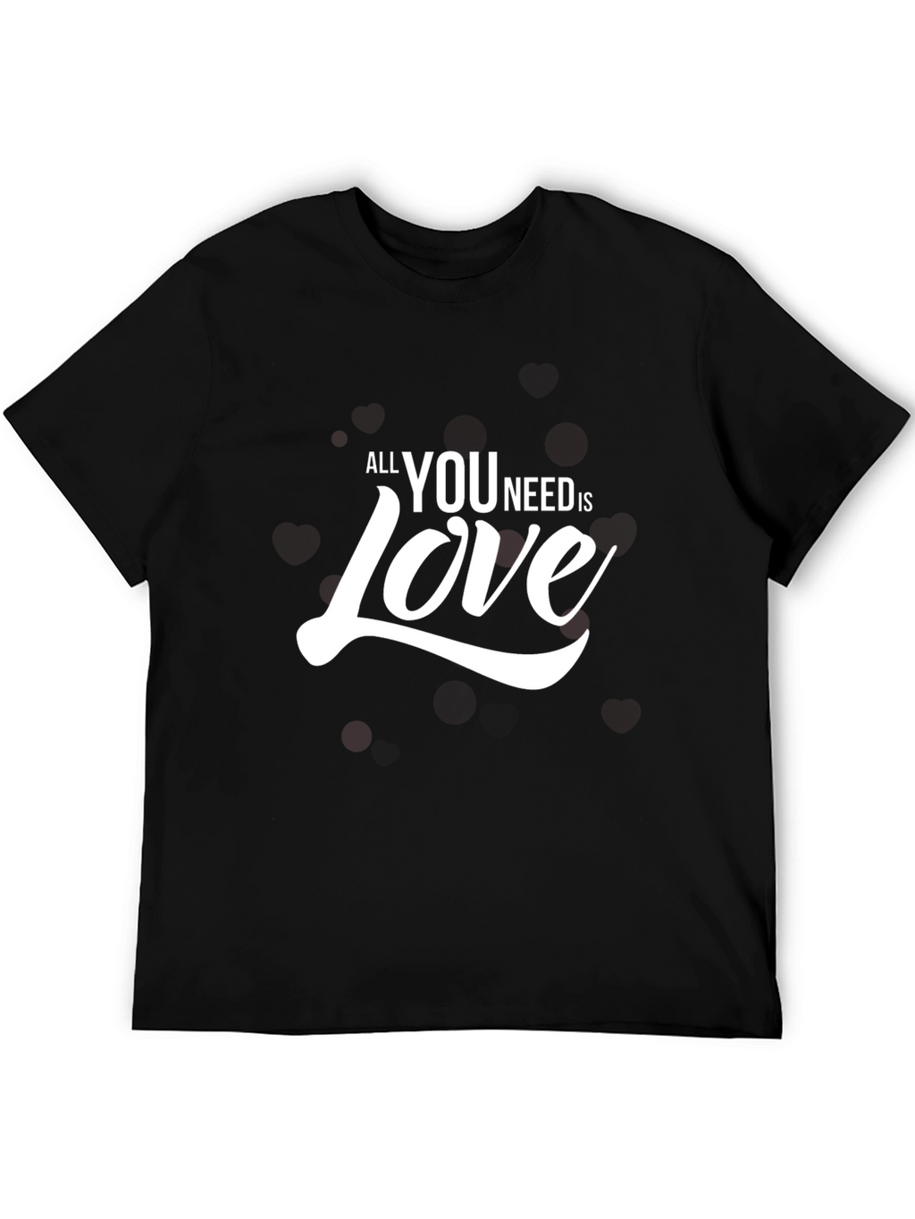 All You Need Is Love Black Graphic Tee