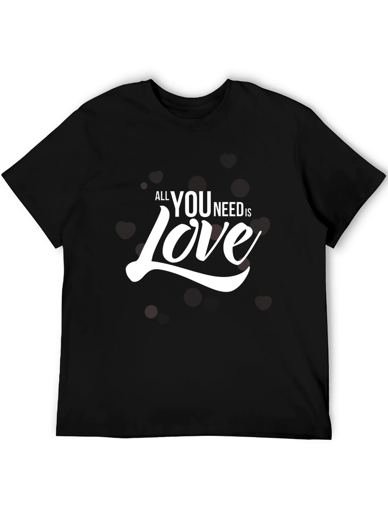 All You Need Is Love Black Graphic Tee