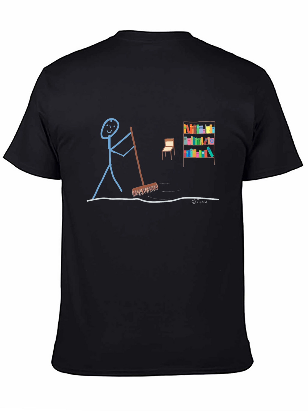 Funny Stick Figure Cleaning T-Shirt