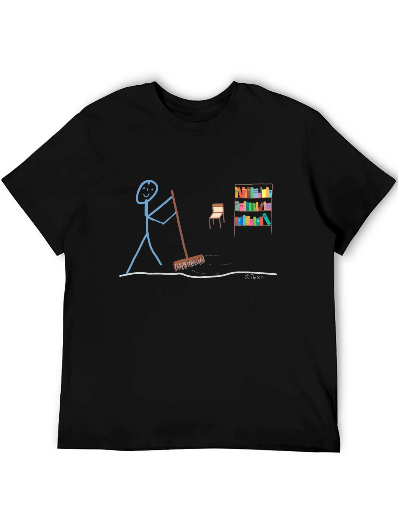 Funny Stick Figure Cleaning T-Shirt