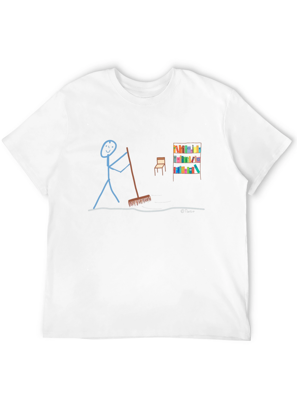 Funny Stick Figure Cleaning T-Shirt