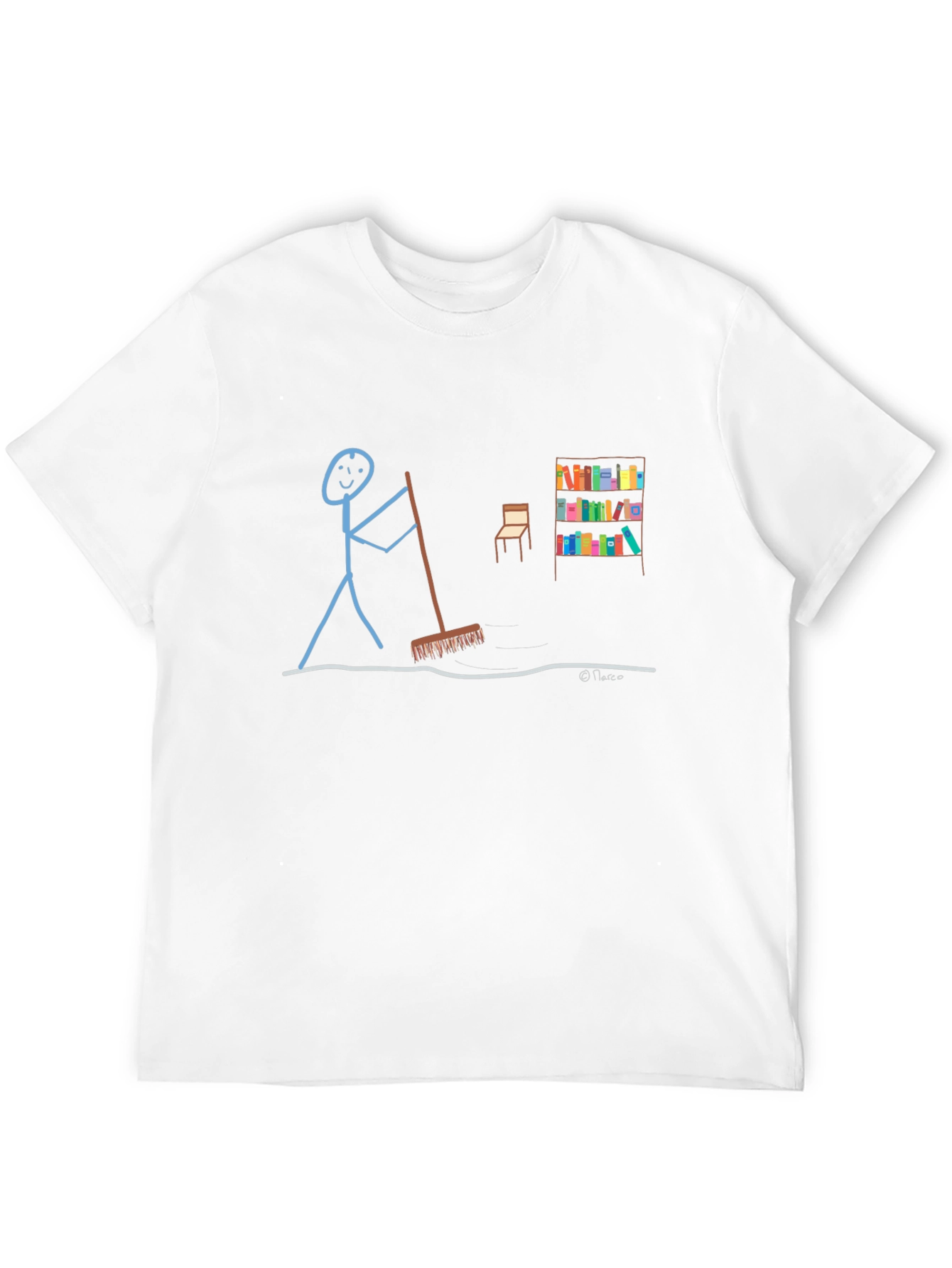 Funny Stick Figure Cleaning T-Shirt