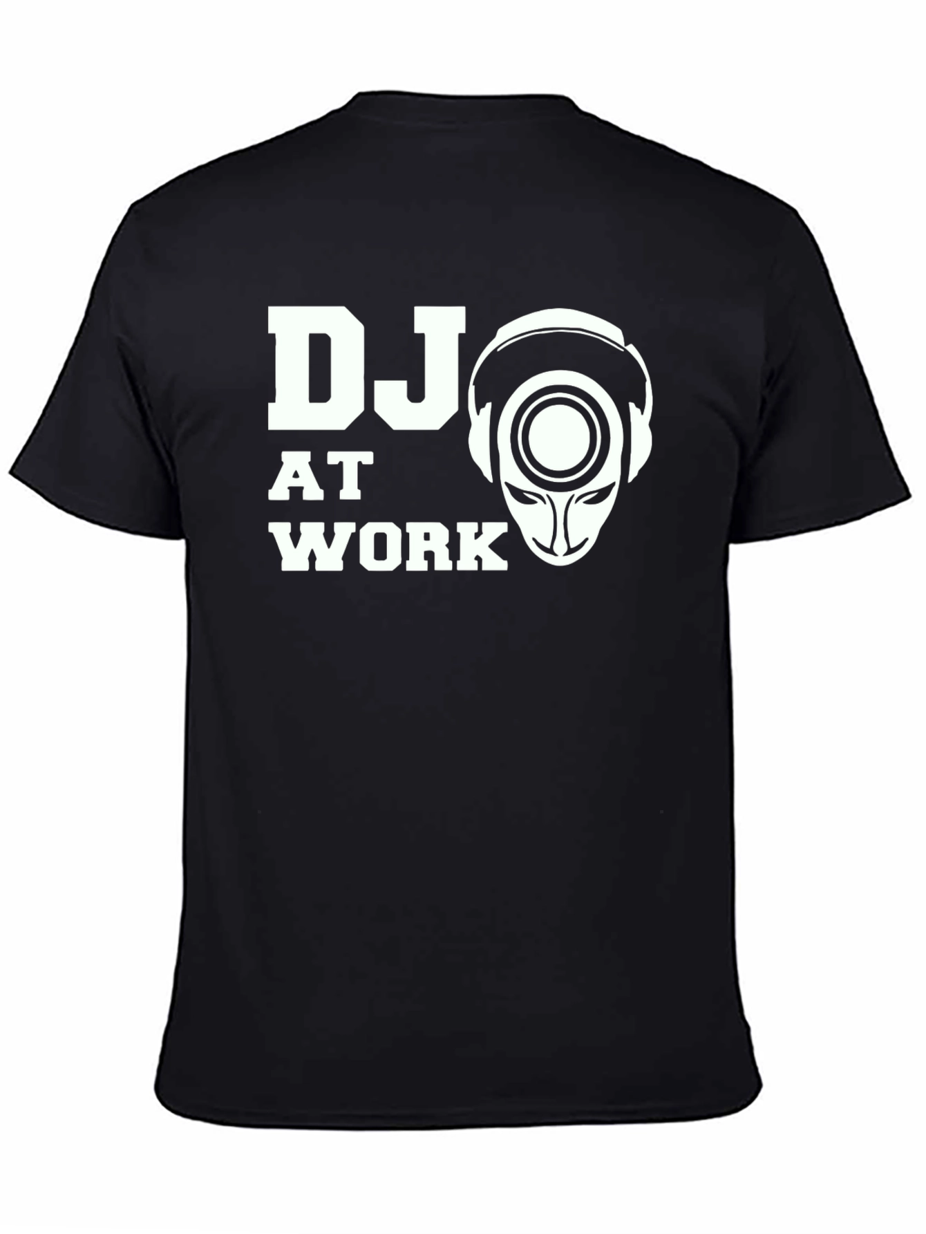 DJ At Work Black T-Shirt - Music Lover Tee