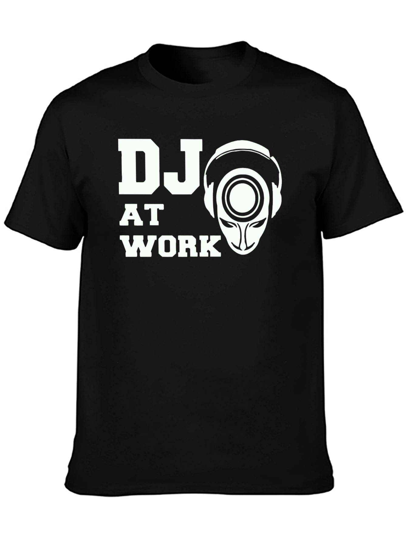 DJ At Work Black T-Shirt - Music Lover Tee