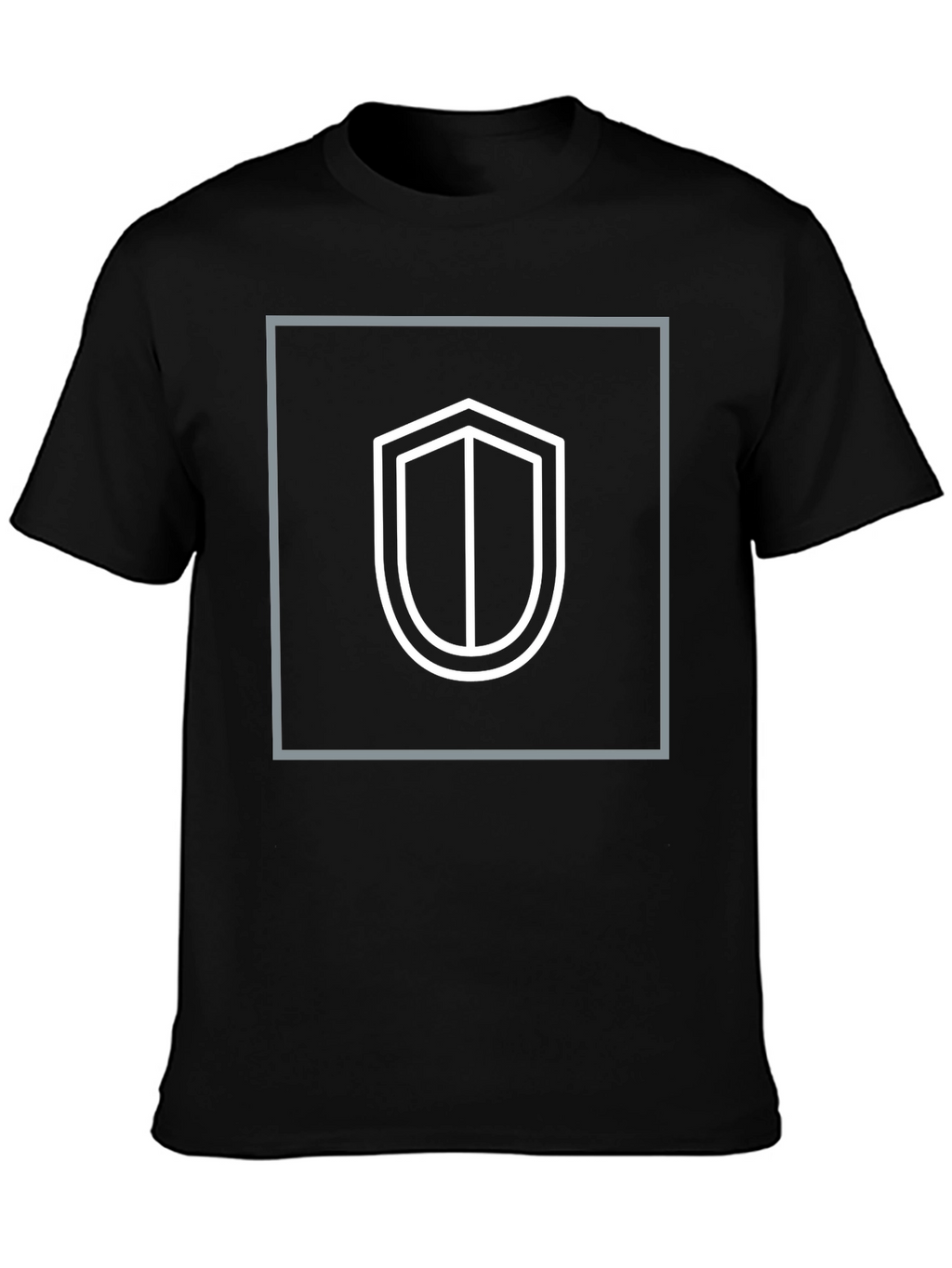 Shield Graphic Black T-Shirt - Stylish Protection