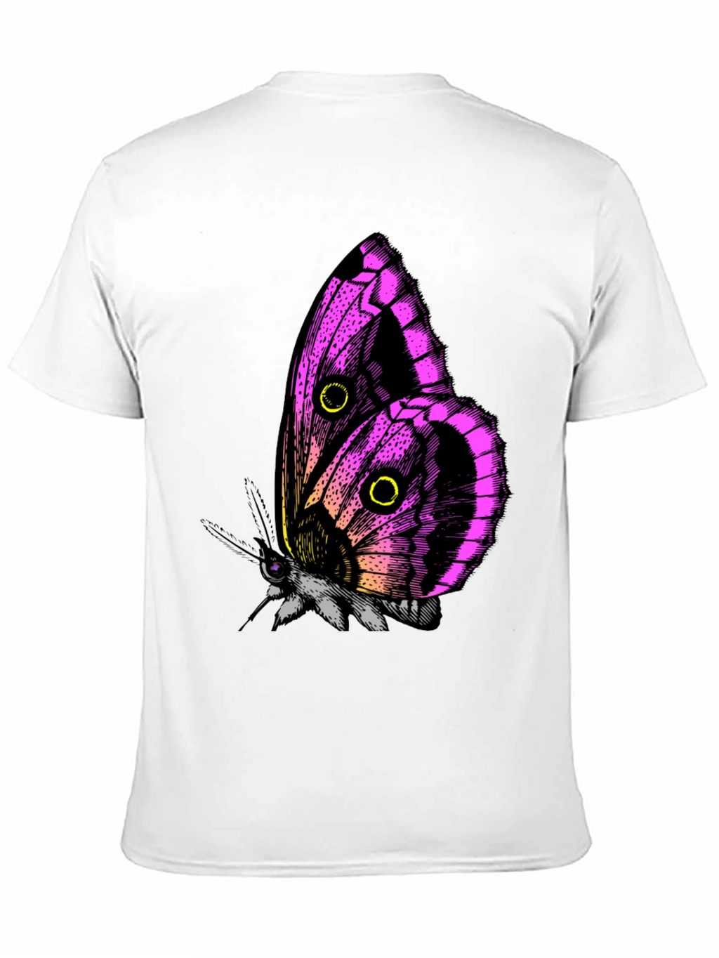 Butterfly Graphic Tee - Black Cotton T-Shirt