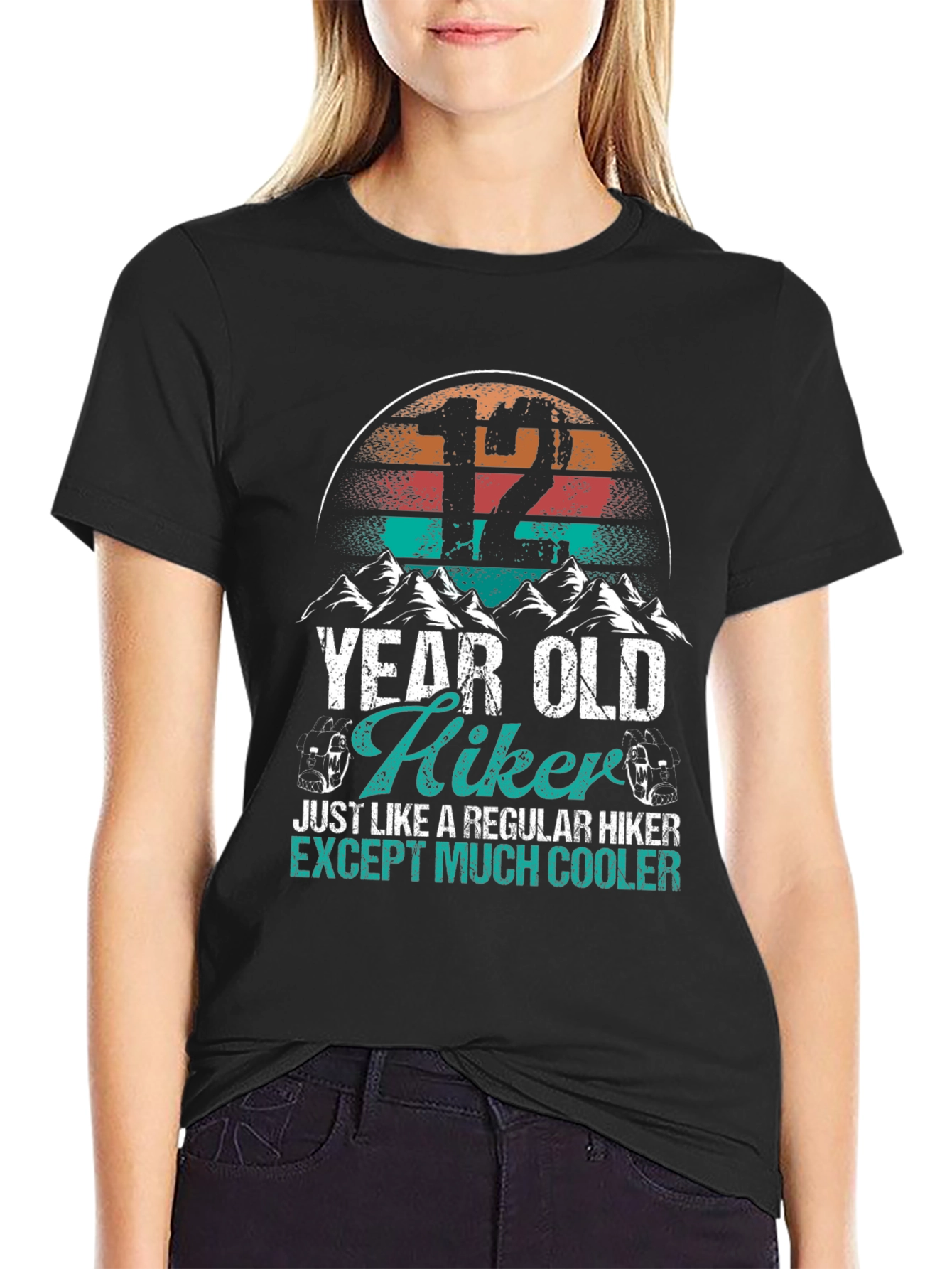 12 Year Old Hiker Graphic T-Shirt - Cool Adventure Tee