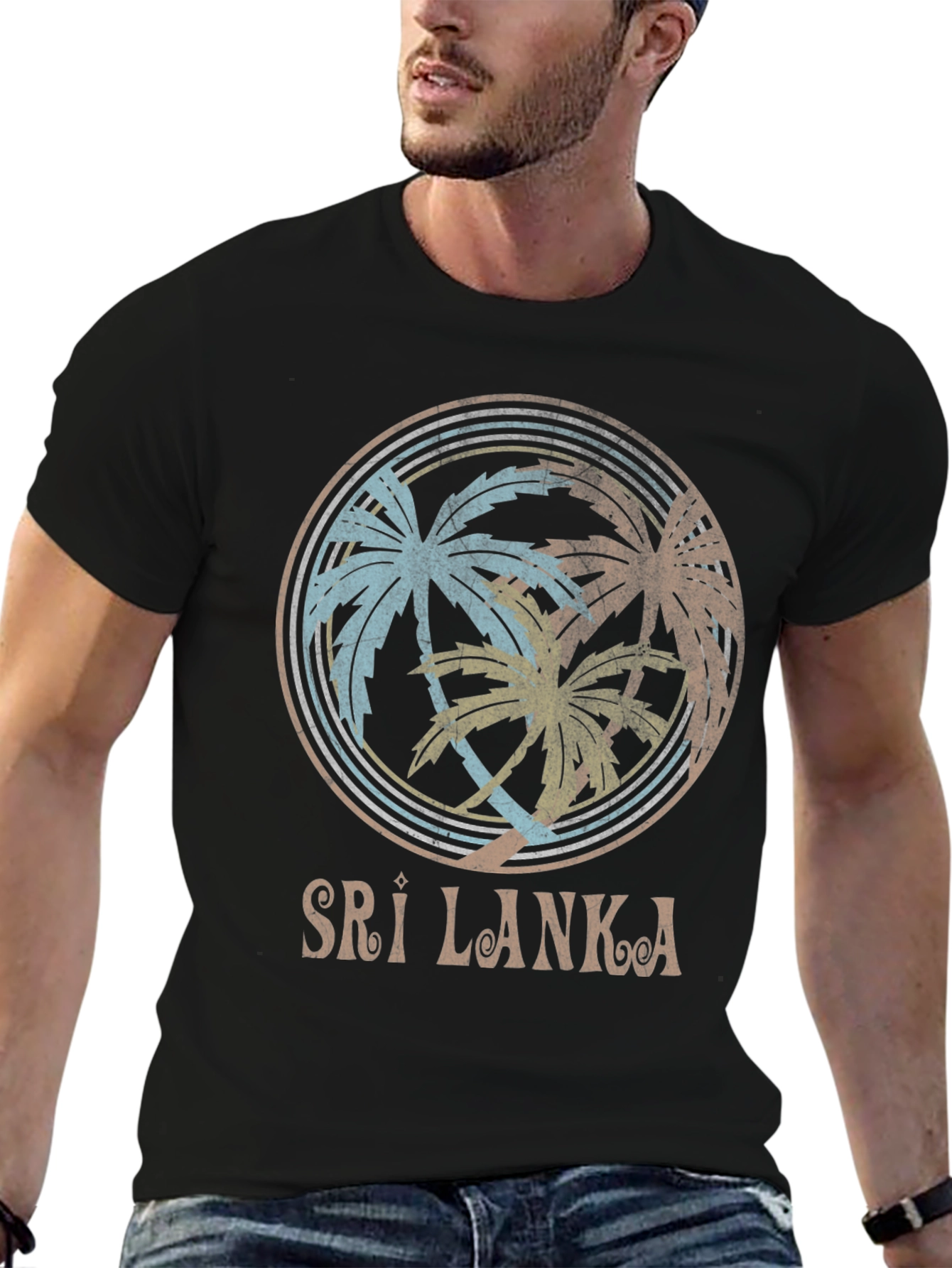 Sri Lanka Palm Tree T-Shirt - Island Vibes