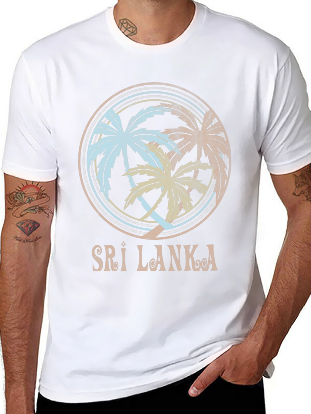 Sri Lanka Palm Tree T-Shirt - Island Vibes