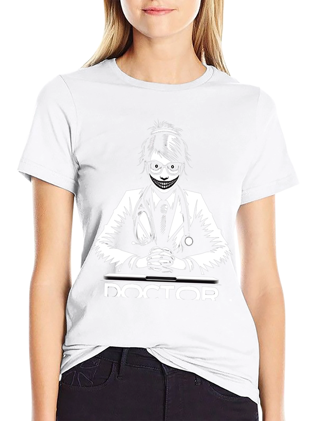 Doctor Horror Graphic Black T-Shirt