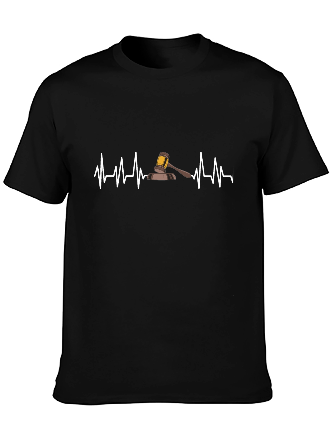 Lawyer Heartbeat T-Shirt - Black Cotton Tee