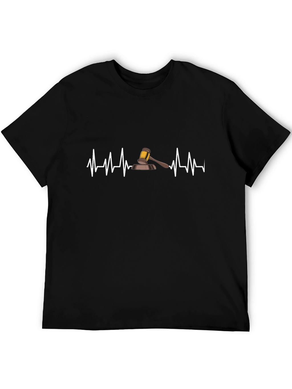 Lawyer Heartbeat T-Shirt - Black Cotton Tee