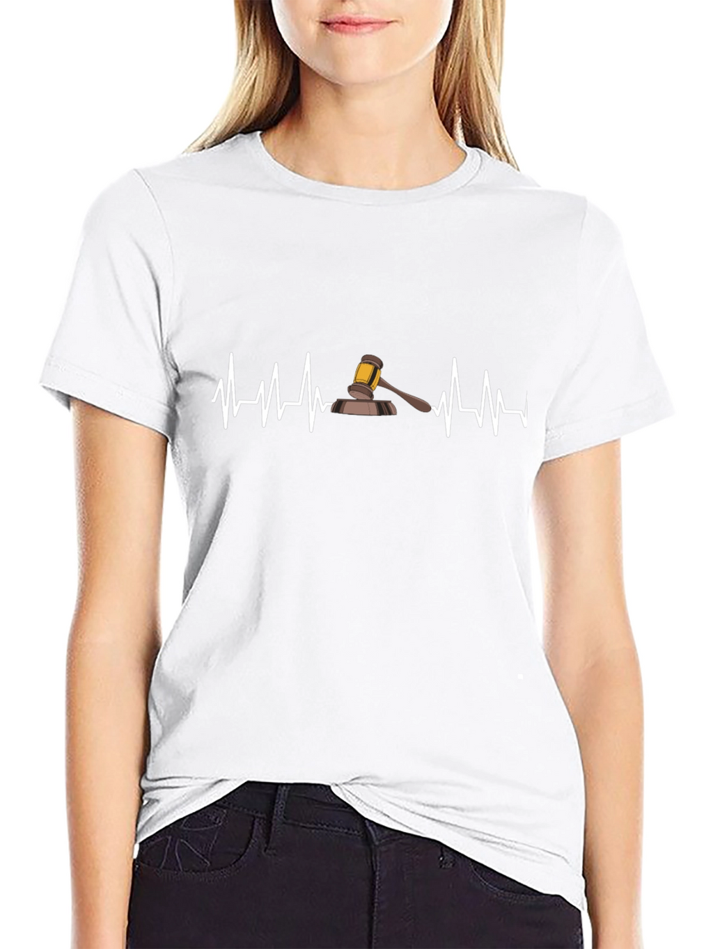 Lawyer Heartbeat T-Shirt - Black Cotton Tee