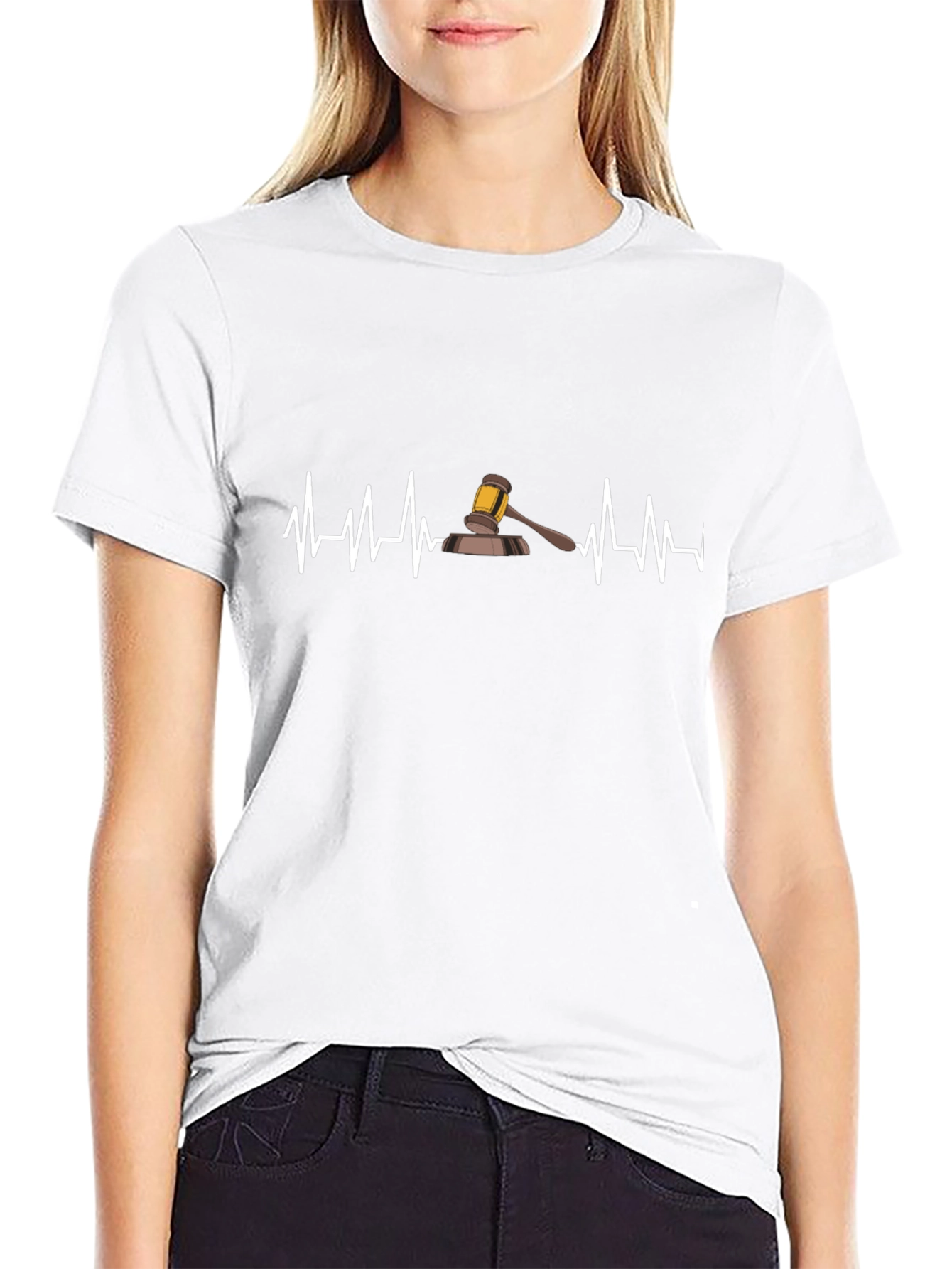 Lawyer Heartbeat T-Shirt - Black Cotton Tee