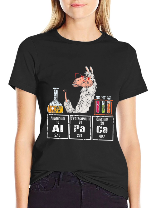 Alpaca Periodic Table T-Shirt Funny Science Tee