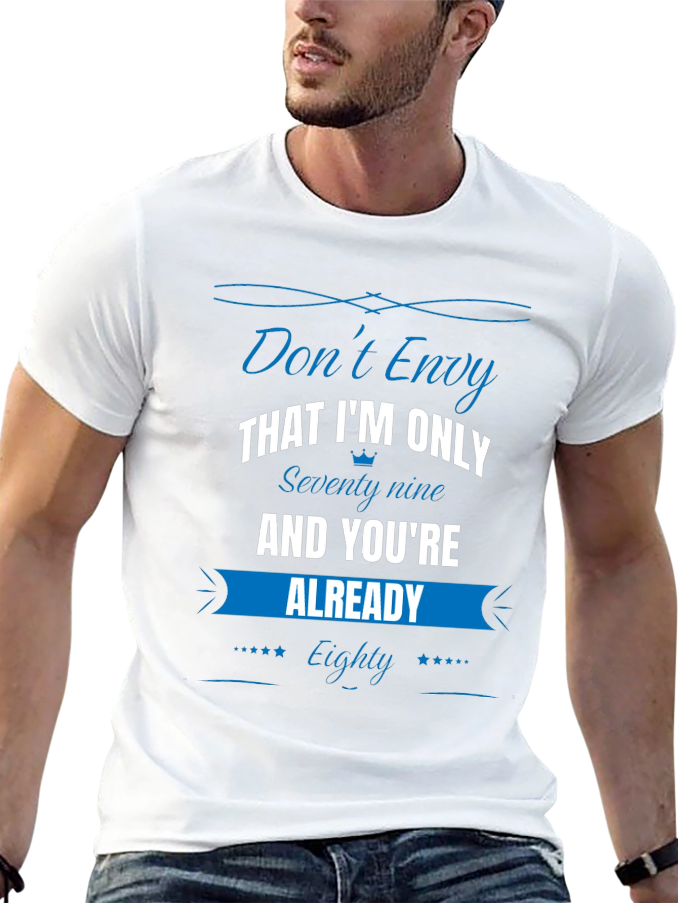 Funny 79 vs 80 Birthday T-Shirt