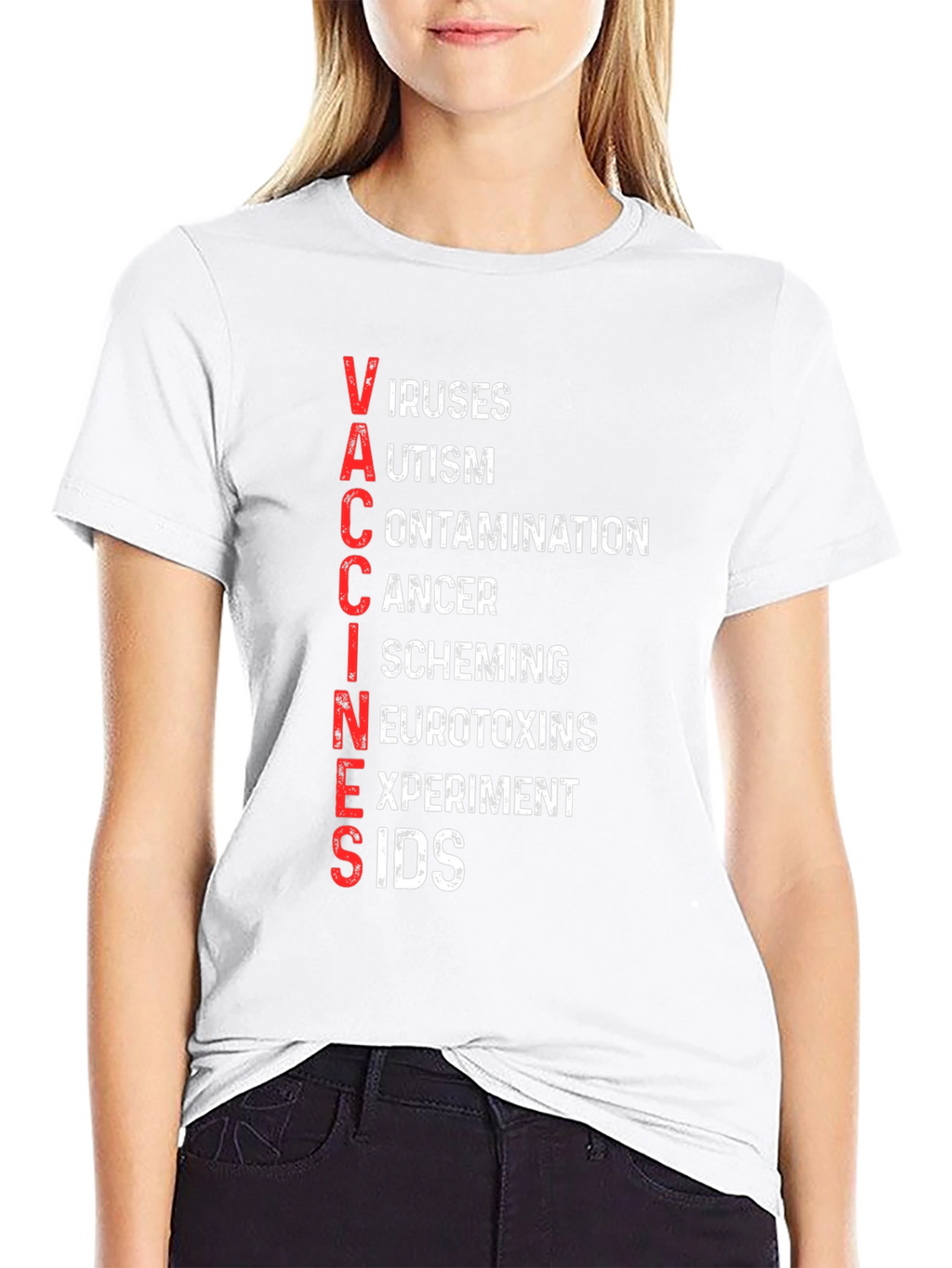 Anti-Vaccine T-Shirt - VACCINES Acronym