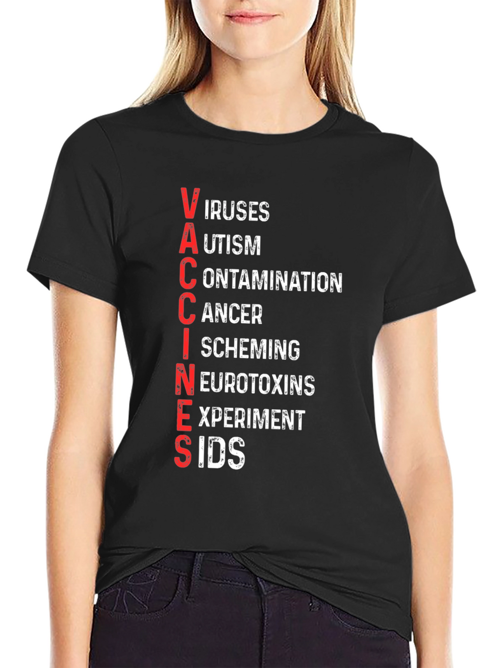 Anti-Vaccine T-Shirt - VACCINES Acronym