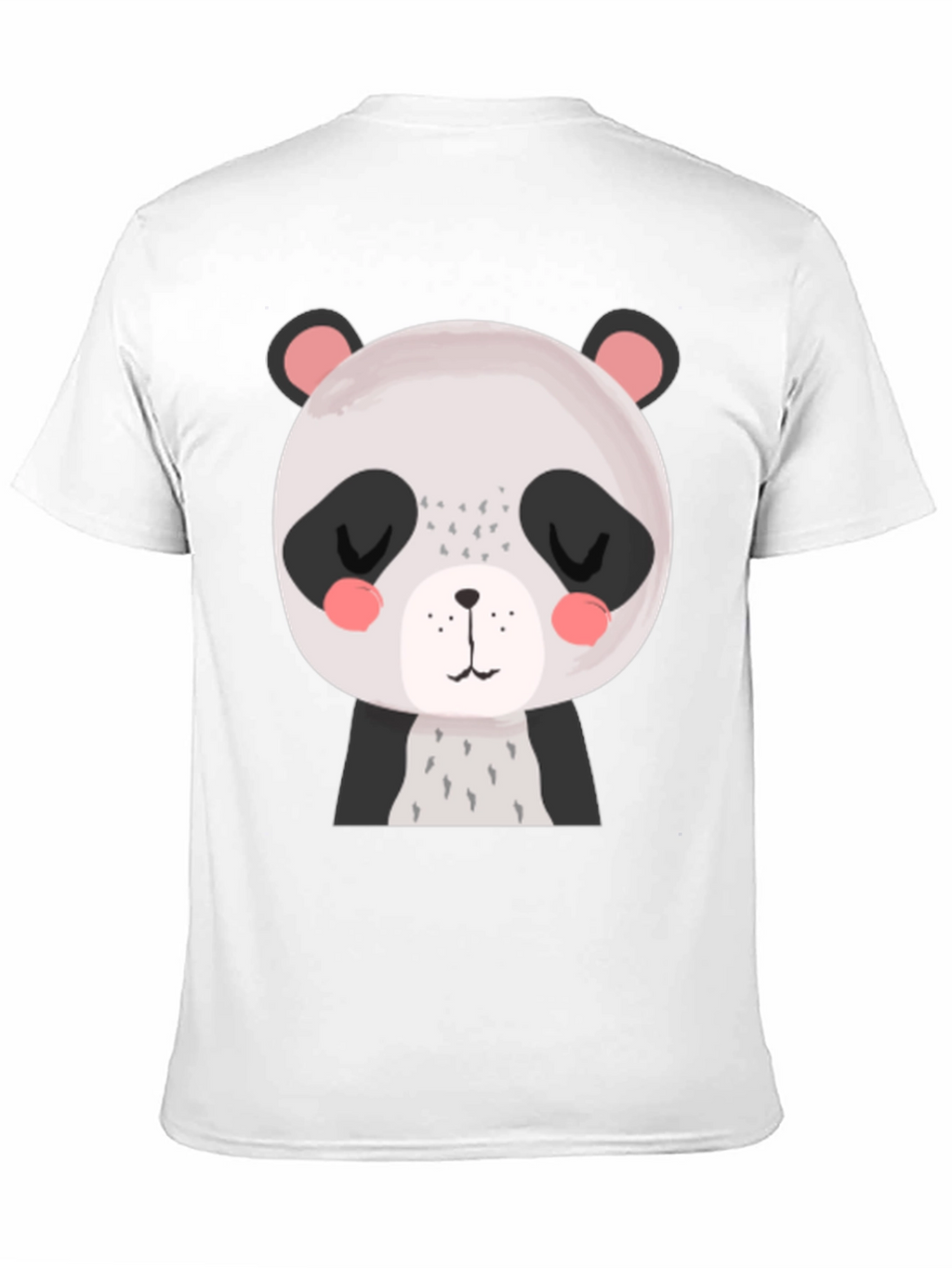 Cute Panda Graphic Tee - Black Cotton T-Shirt