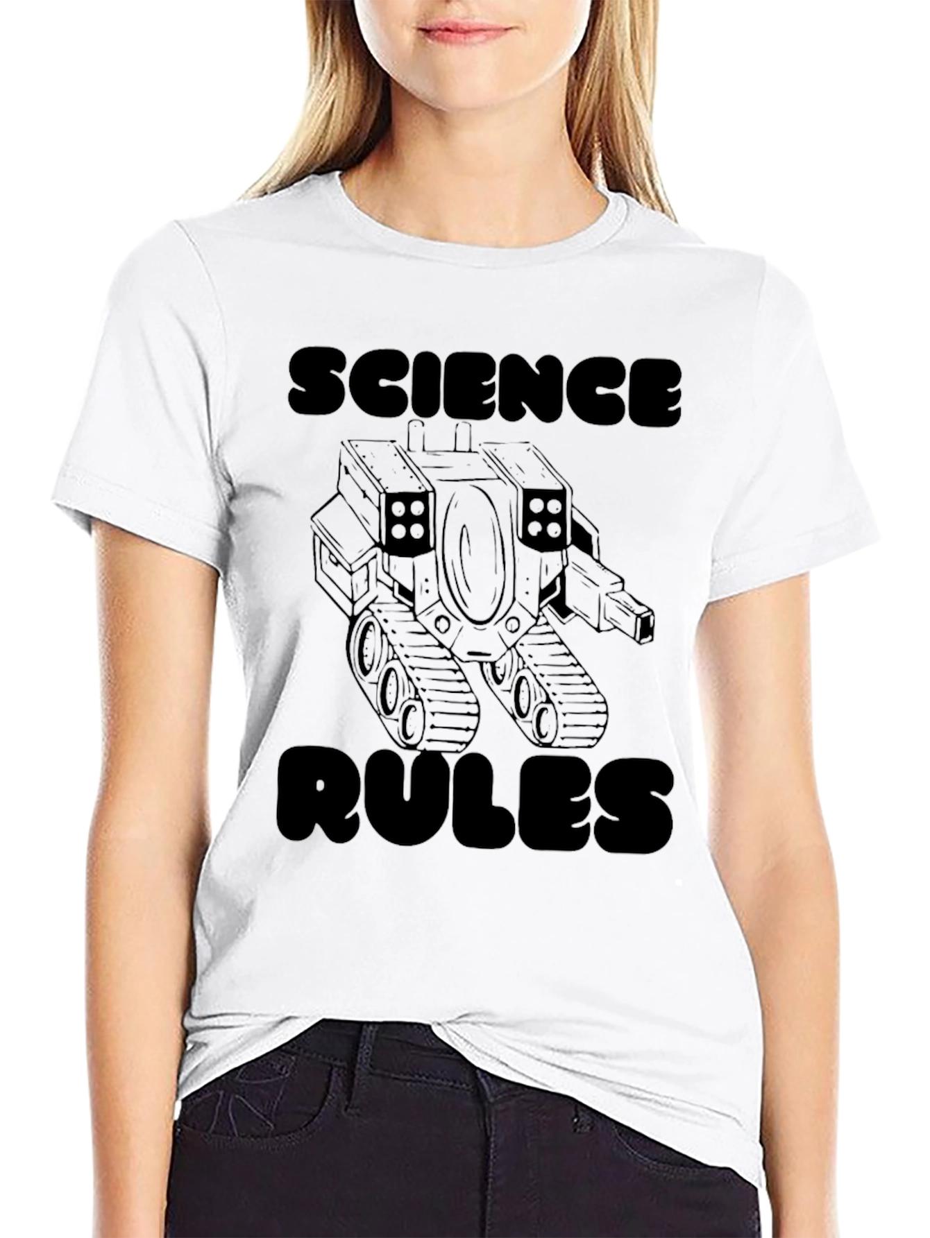Science Rules Graphic T-Shirt - Black