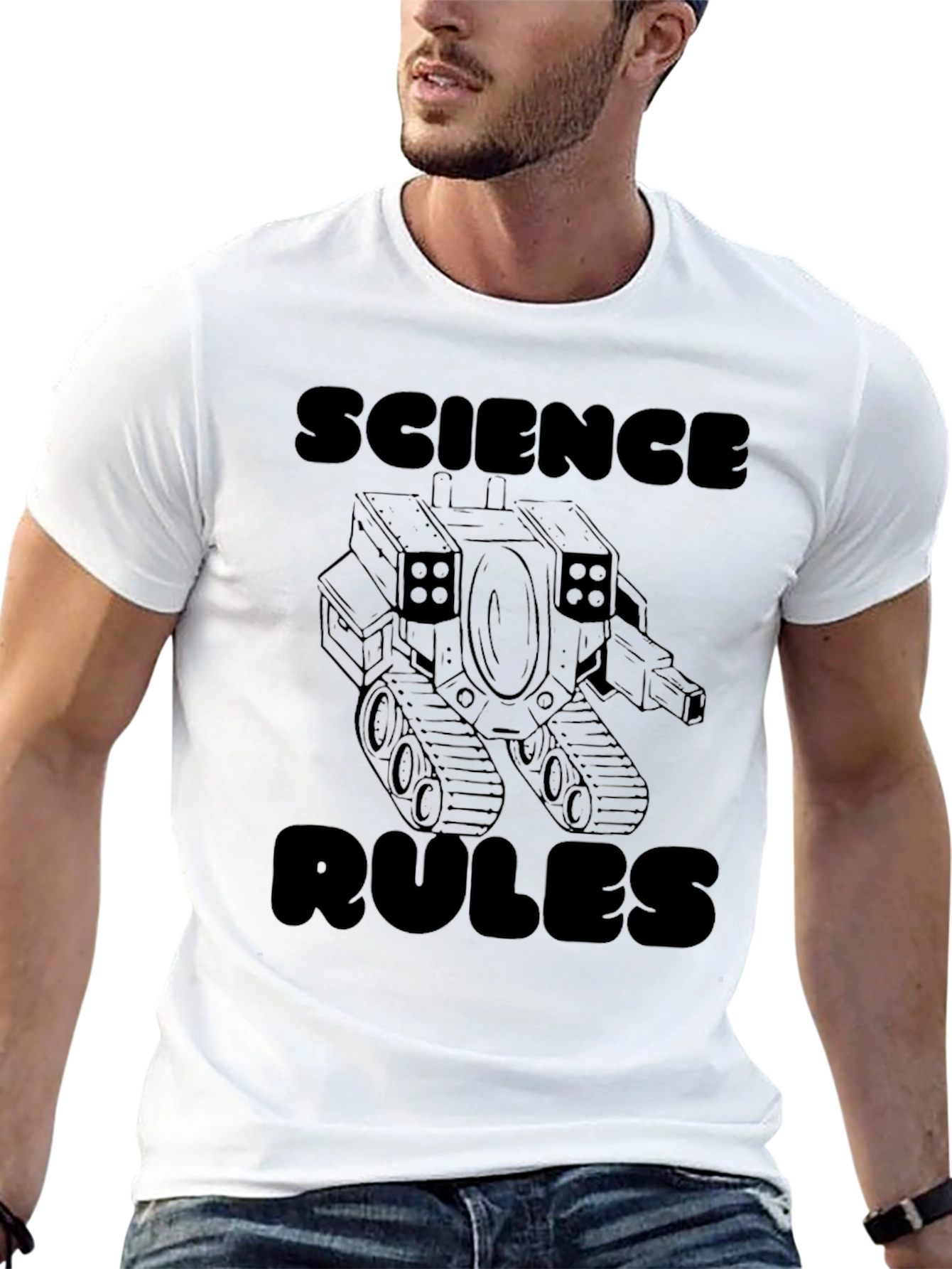 Science Rules Graphic T-Shirt - Black