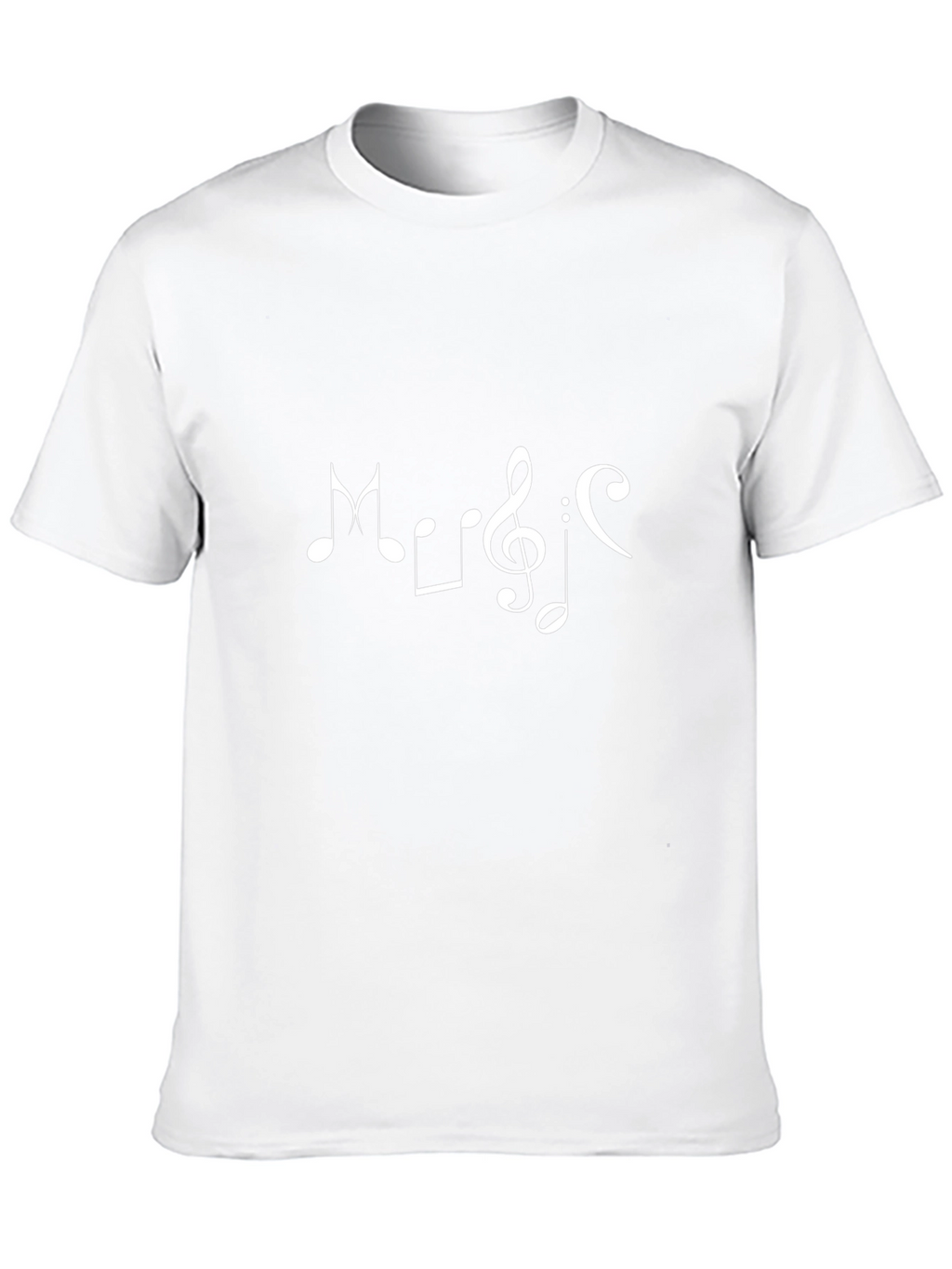 Music Note Graphic Black T-Shirt