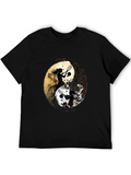 Yin Yang Tennis Player Graphic Tee