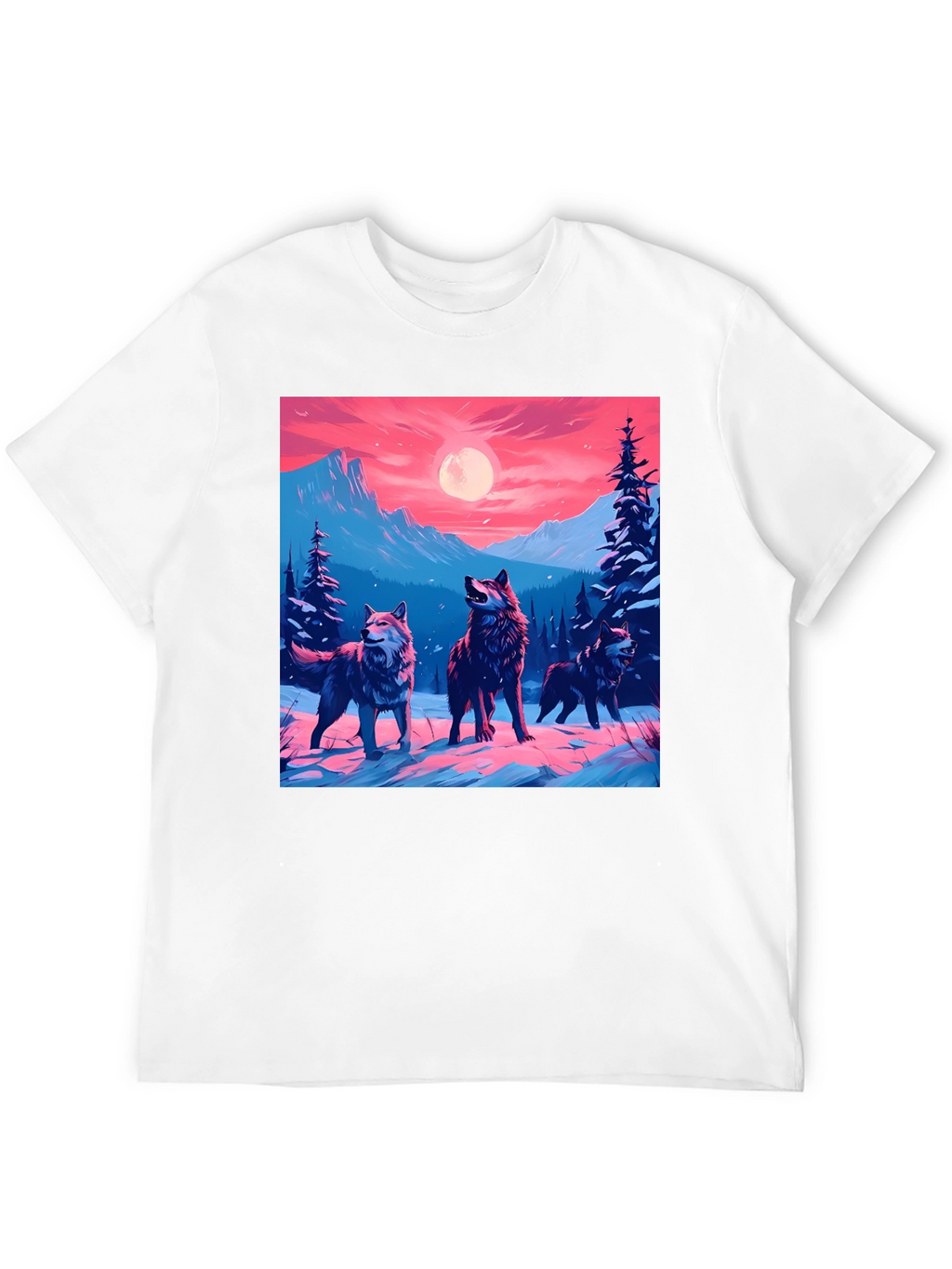 Wolf Pack Graphic Tee - Black