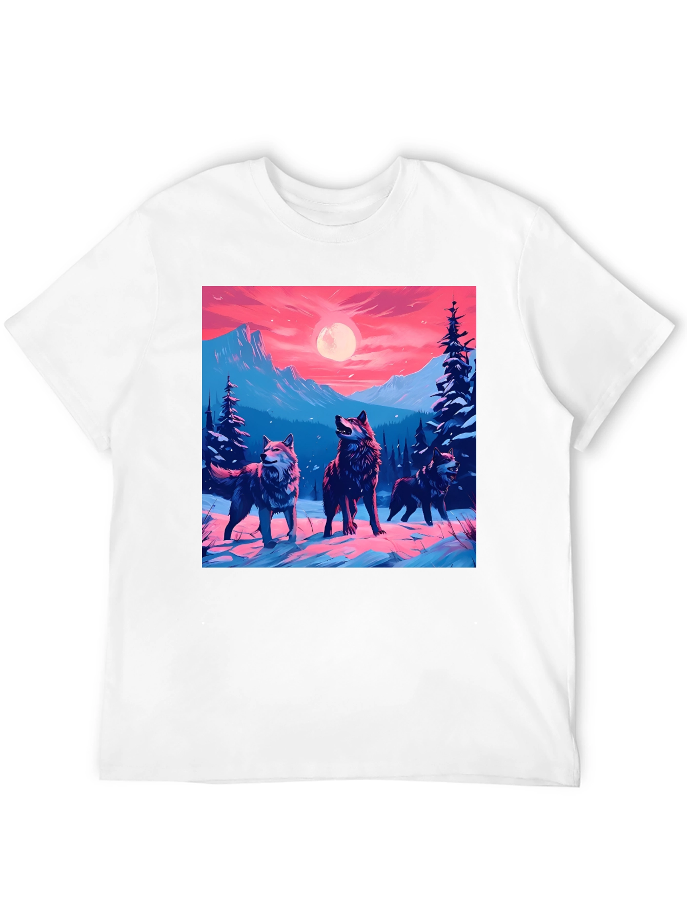 Wolf Pack Graphic Tee - Black