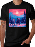 Wolf Pack Graphic Tee - Black