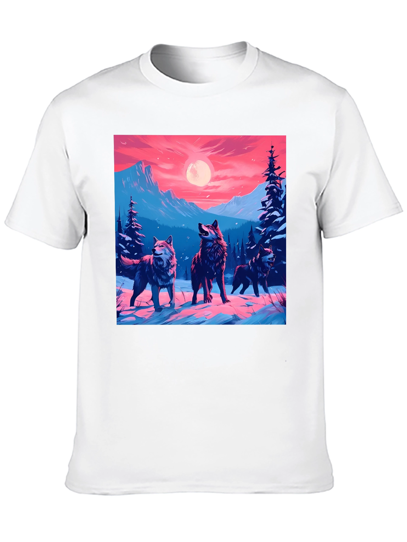 Wolf Pack Graphic Tee - Black