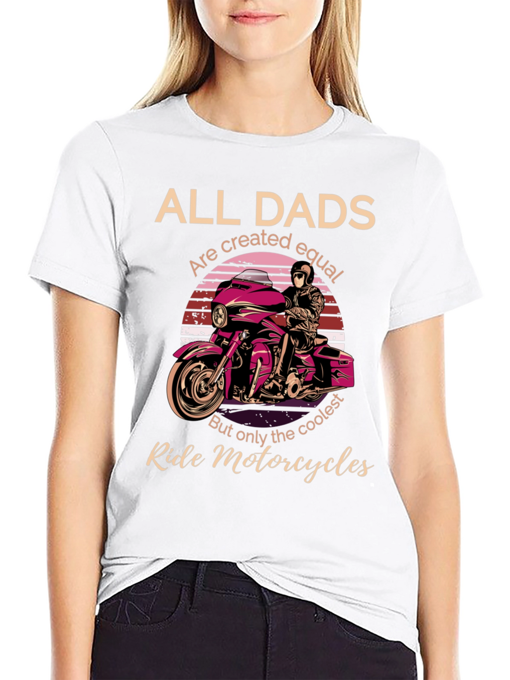 Cool Dads Ride Motorcycles Graphic T-Shirt