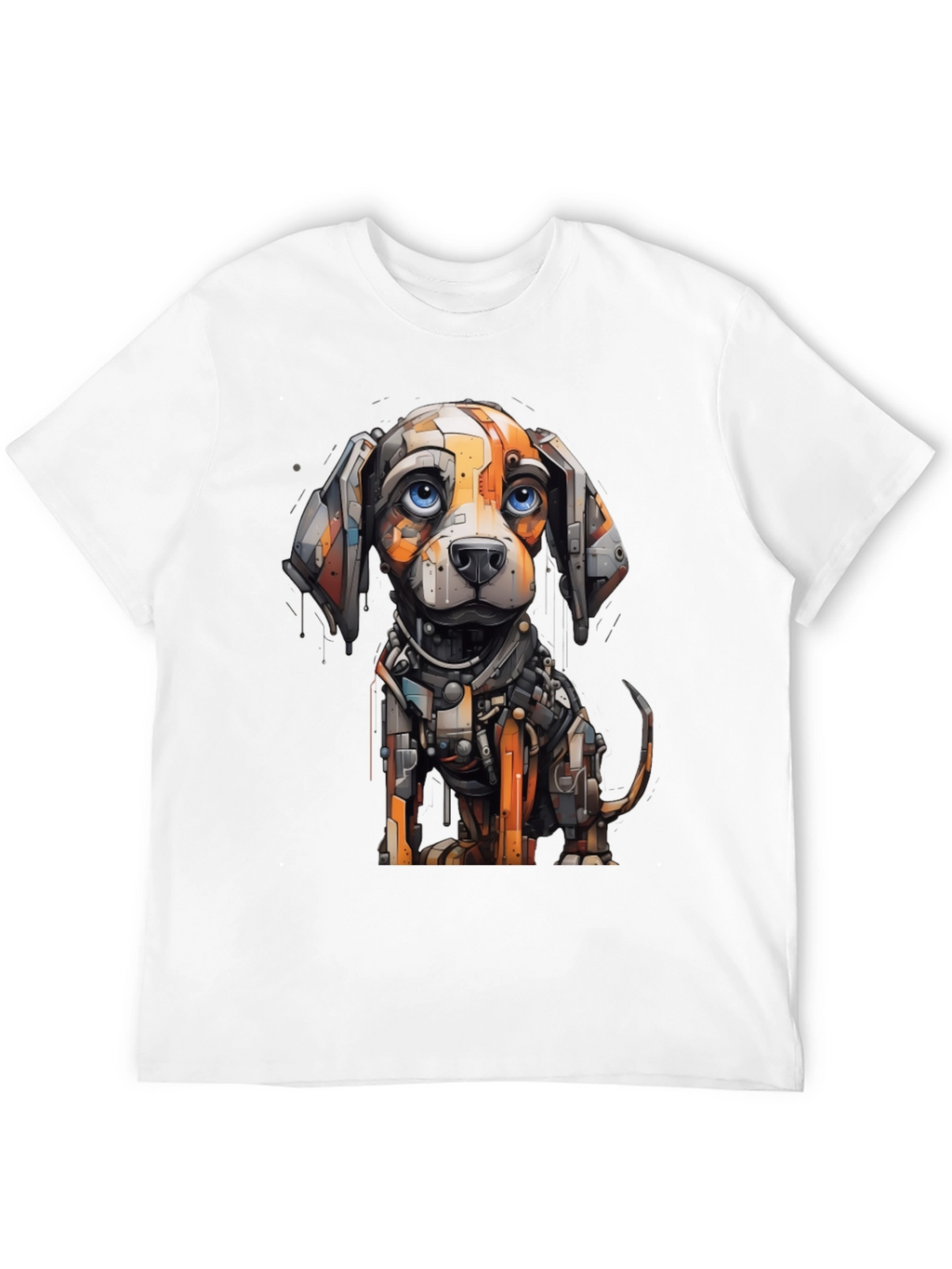 Robotic Dog Graphic Tee - Cool Unique Design