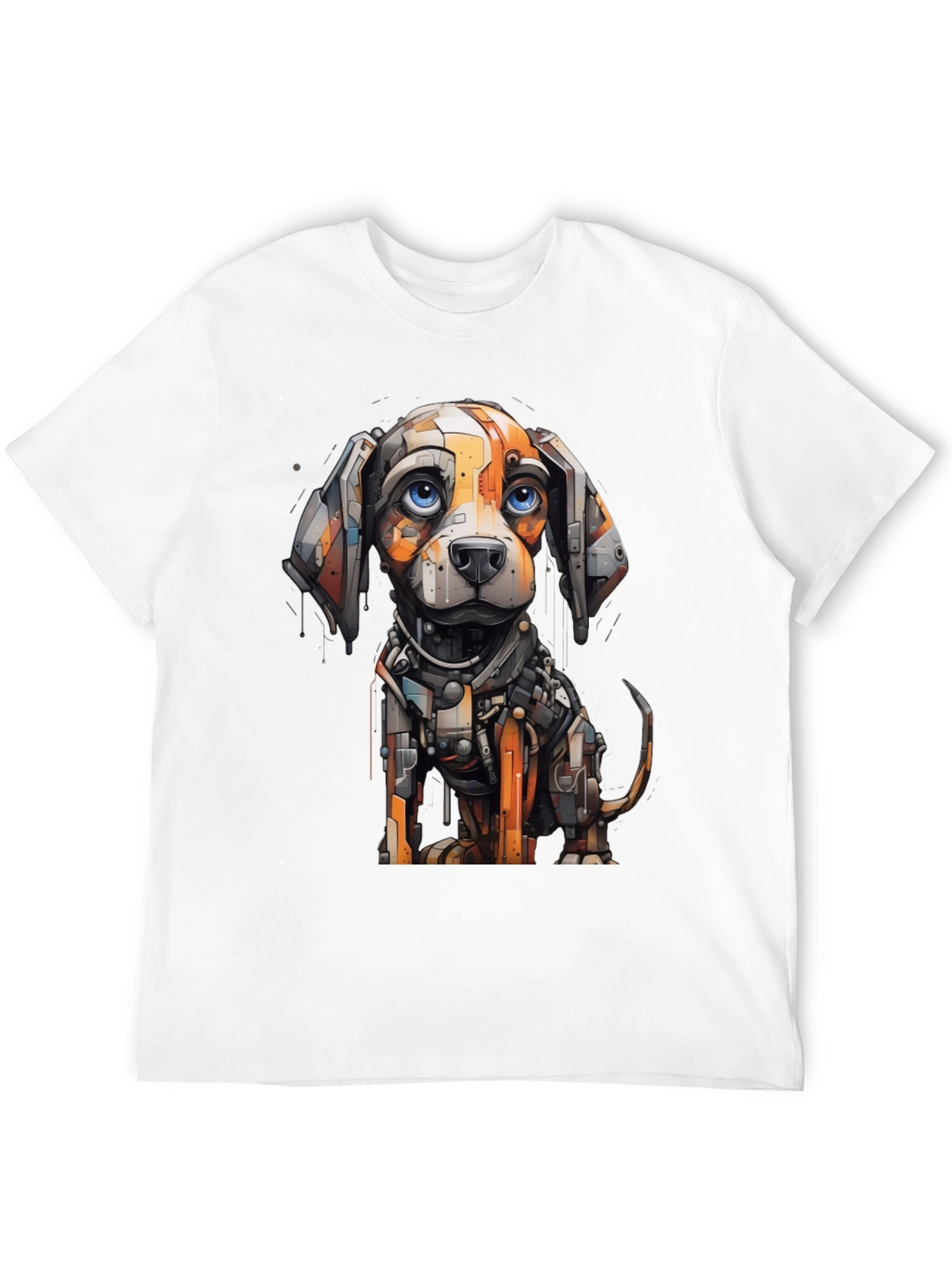 Robotic Dog Graphic Tee - Cool Unique Design