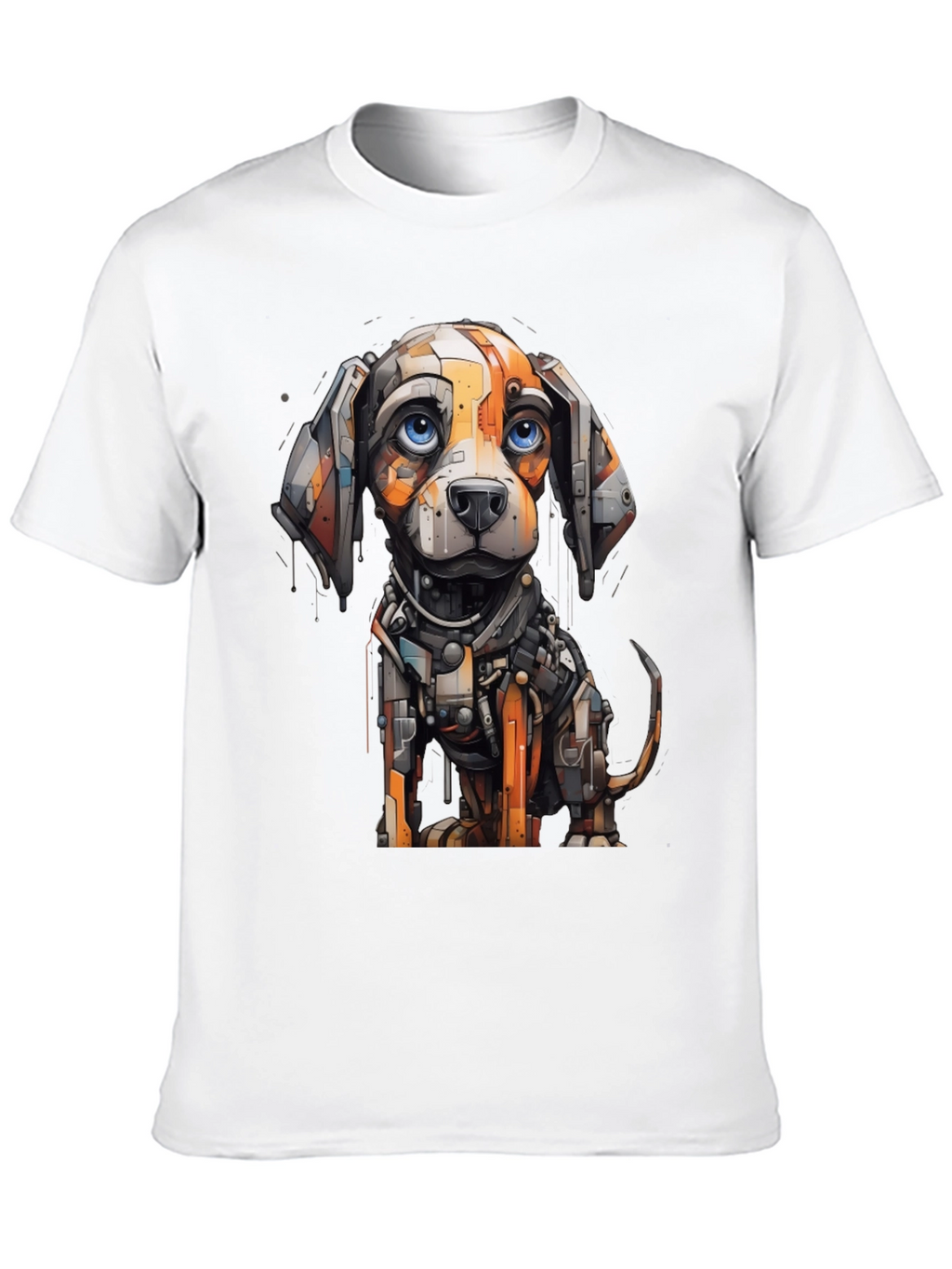 Robotic Dog Graphic Tee - Cool Unique Design