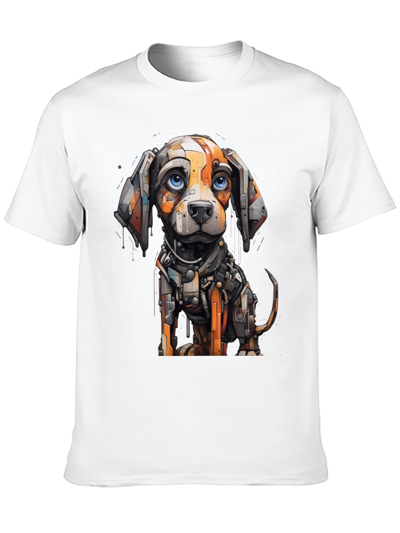 Robotic Dog Graphic Tee - Cool Unique Design