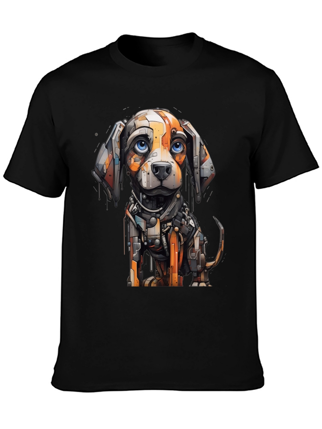 Robotic Dog Graphic Tee - Cool Unique Design