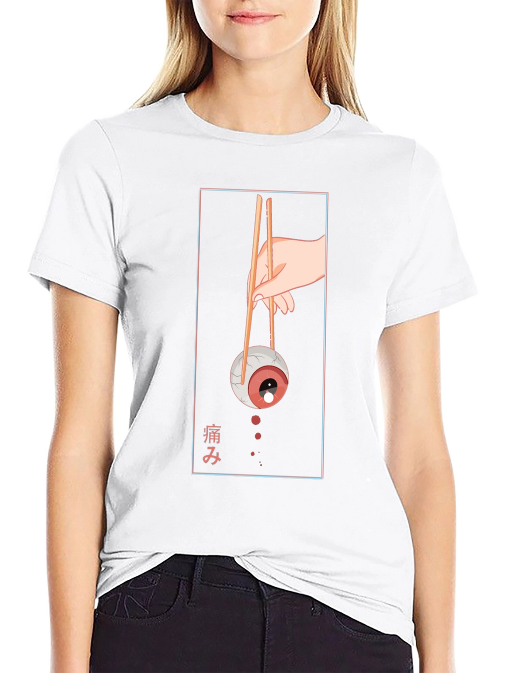 Eyeball Chopsticks Graphic Tee - Unique Sushi Lover T-Shirt
