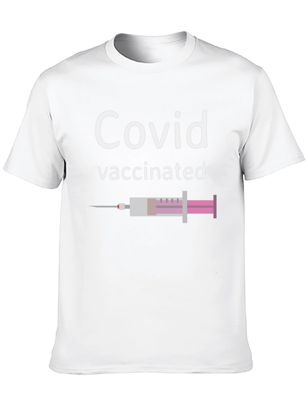 Covid Vaccinated T-Shirt - Black Graphic Tee