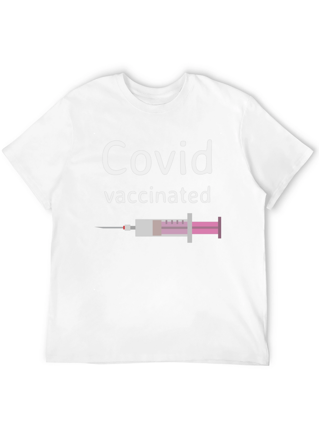 Covid Vaccinated T-Shirt - Black Graphic Tee