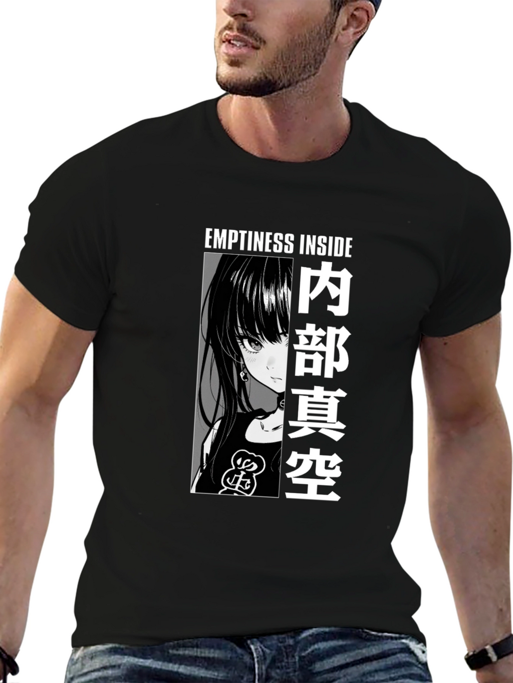 Anime Graphic Tee - Emptiness Inside T-Shirt